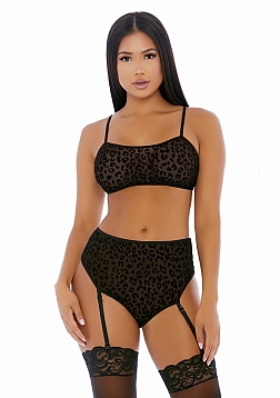 Lustful Leopard - Cami Lingerie Set - S