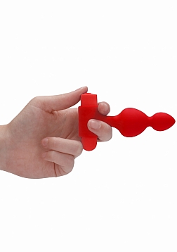 Ouch! - Silicone Rechargeable Anal Set - Red
