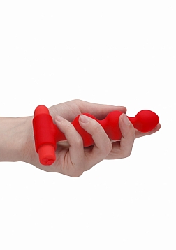 Ouch! - Silicone Rechargeable Anal Set - Red