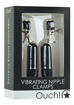 Ouch! - Vibrating Nipple Clamps - Black