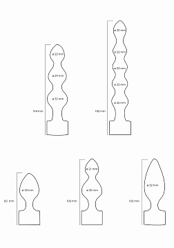 Ouch! - Silicone Rechargeable Anal Set - Red