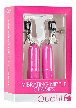 Ouch! - Vibrating Nipple Clamps - Pink
