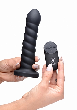 Smooth Swirl - Silicone Dildo with Remote Control