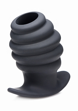 Hive Ass Tunnel - Silicone Ribbed Hollow Anal Plug - Large