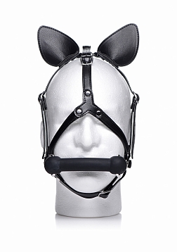 Dark Horse - Pony Head Harness with Silicone Bit