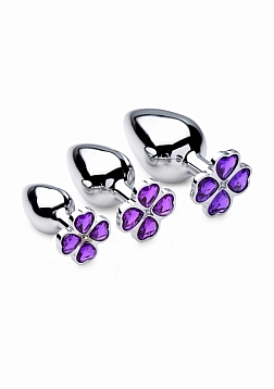 Violet Flower - Butt Plug Set - 3 Pieces