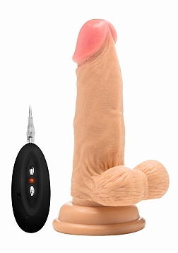 Vibrating Realistic Cock with Scrotum - 6" / 15 cm