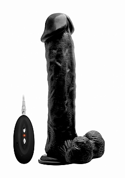 Vibrating Realistic Cock with Scrotum - 11" / 28 cm