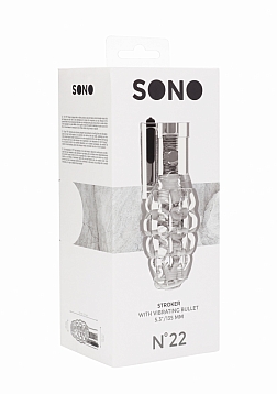 SONO - NO.22 - Stroker - with Vibrating Bullet - Transparent