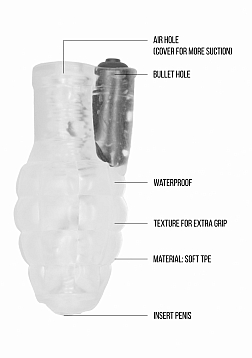 SONO - NO.22 - Stroker - with Vibrating Bullet - Transparent
