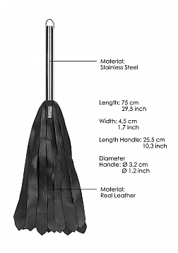 Metal Steel Handle with  \' D \' Calf softy 36 Tails Flogger..