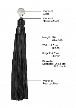 Classic Designer  Round Sparkling  Handle with Calf Softy Leather Flogger ..