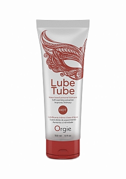 Lube Tube Hot - Waterbased Lubricant with a Warming Effect - 5 fl oz / 150 ml