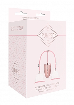 Pumped - Automatic Rechargeable Breast Pump Set - Large - Pink