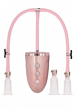 Pumped - Automatic Rechargeable Clitoral & Nipple Pump Set - Large - Pink