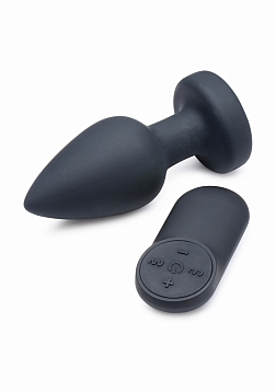 Silicone Vibrating LED Plug - Medium