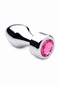 Pink Gemstone - Weighted Base Aluminum Plug - Small