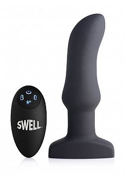 Inflatable Curved Vibrating Silicone Butt Plug