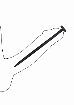 Ouch! - Silicone Screw Plug Set Urethral Sounding - Black