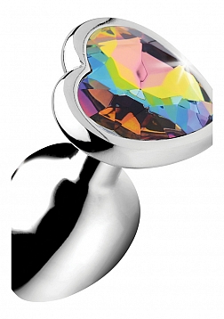 Rainbow Prism - Heart Butt Plug - Small